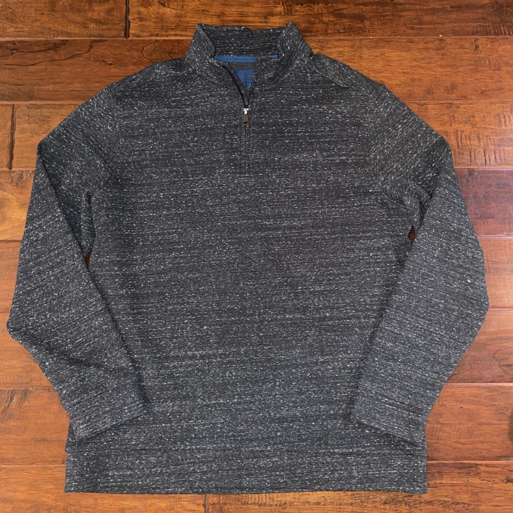 FAIRLANE Colby‎ 1/4 Zip Mockneck Heathered Blue Size XL Thick Stretch NWOT